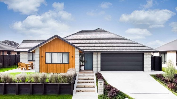 front door view of new house and land package built by Davies homes
